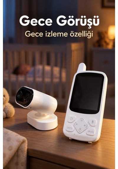 Görüntülü Bebek Telsizi Ekranlı Ve Çift Yönlü Konuşmalı -