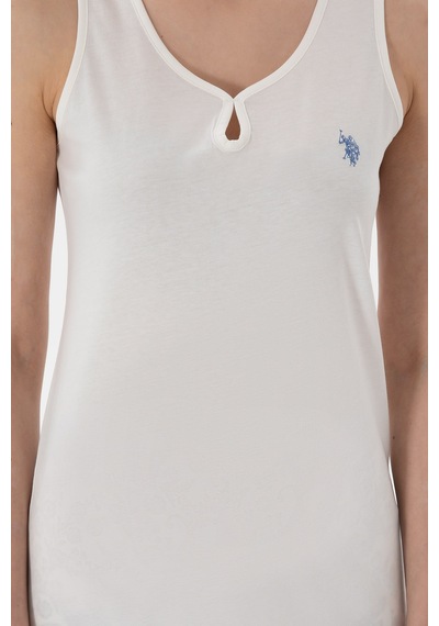 U.s. Polo Assn. Kadın Ekru Pijama Takım 50312913-vr019 Ecru Ekru