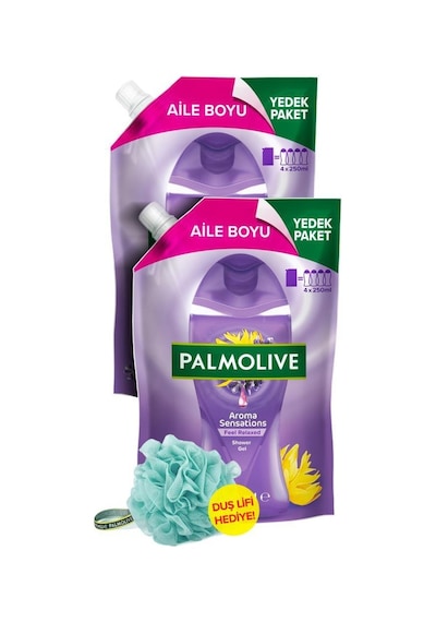 Palmolive Aroma Sensations Feel Relaxed Aile Boyu Yedek Paket 2 x 1 L + Duş Lifi