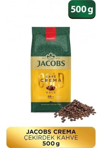 Jacobs Cafe Crema Çekirdek Kahve 500 Gr X 4 Adet PKT.JACOBS.028 Çekirdek