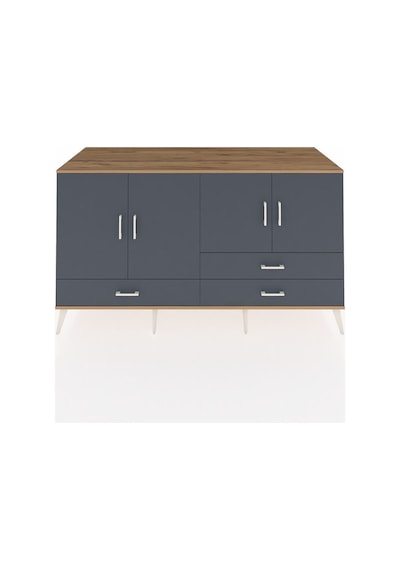 Kronos Konsol 5 Raflı 3 Çekmeceli 4 Kapaklı 176x59x99 Çam-antrasi Çam-antrasit