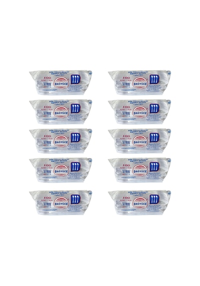 Dağyüce Plastik Şeffaf Sup Kaşık - Tatlı Kaşığı - 100 Adetlik 10 Paket - 1000 Adet