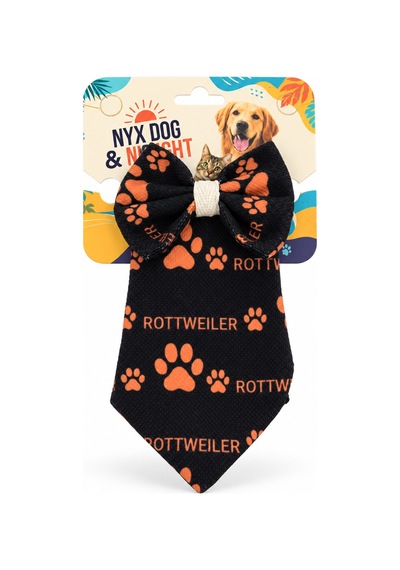 Rottweiler Desenli Kravat Kahverengi