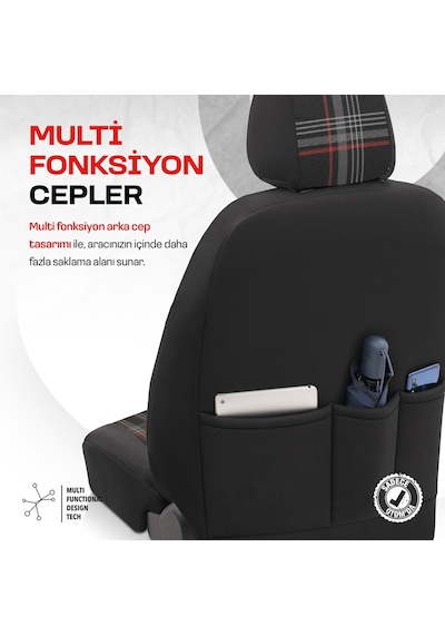 Otom Gti Sports Design Ekstra Destekli Oto Koltuk Kılıfı 553166328