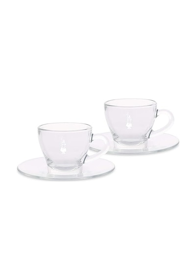 Bialetti Cam Cappuccino Fincanı 2 Adet Şeffaf