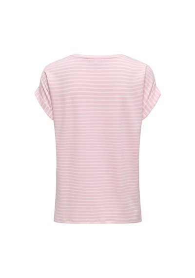 Only Bayan T Shirt 15206243 Pembe-beyaz Pembe-beyaz