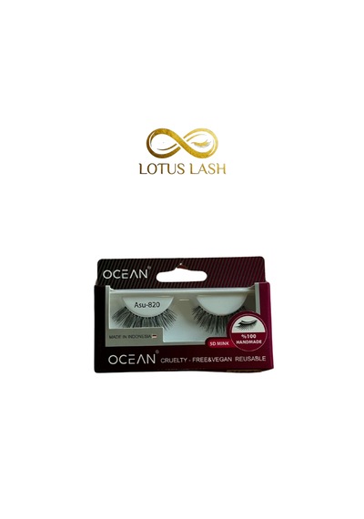 Ocean Asu 820 5d Mink Doğal Görünümlü Şerit Takma Kirpik Tekrar Kullanılabilir Vegan