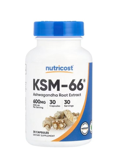 Nutricost Ksm66 Ashwa/gandha Root Extract 600 Mg 30 Capsules