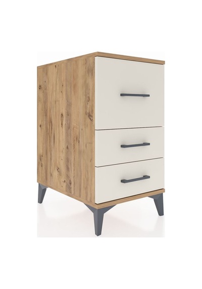 Kronos Komodin 3 Çekmeceli 44x59x80 Çam-aytaşı Çam