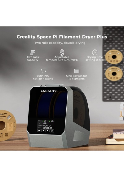 Creality Space Pi Filament Kurutucu Plus, İki Rulo Kapasitesi, 1,75 Mm 2,85 Mm Filament Ve Pla Petg Abs Tpu Asa, 45 - 70 Ayarlanabilir Sıcaklık Ptc 360 Sıcak Hava Isıtıcı Creality Space Pi Filament Kurutucu Plus, İki Rulo Kapasitesi, 1,75 Mm 2,85 Mm Filament Ve Pla Petg Abs Tpu Asa, 45 - 70 Ayarlanabilir Sıcaklık Ptc 360 Sıcak Hava Isıtıcı