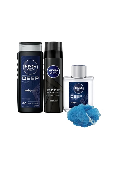 Men Erkek Deep Dimension Duş Jeli 500ml, Tıraş Jeli 200ml Ve Tıraş Sonrası Losyon 100ml, Lif Hediye Diğer
