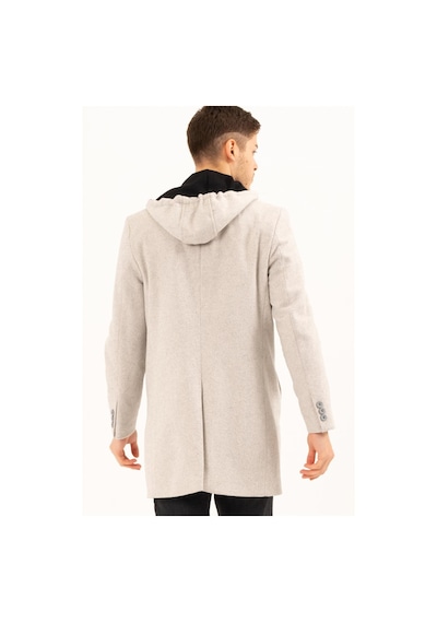 Plt8376 Dewberry Erkek Palto-Desenli Bej-Desenli Bej
