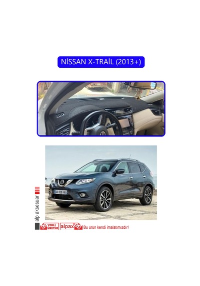 Nissan X-trail 2013+torpido Koruma Halısı Mavi Kenar