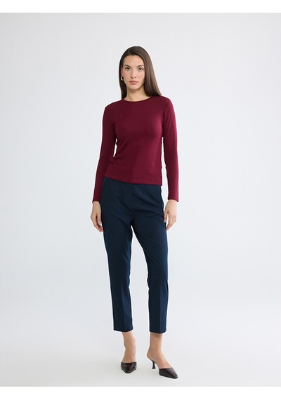 Lcwaıkıkı Basic Bordo Bisiklet Yaka Kadın Body