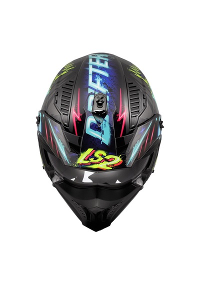 Ls2 Drıfter Rayz Siyah Mavi Vizör Kask Siyah