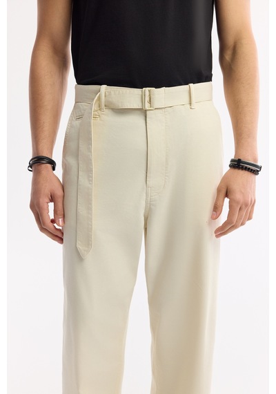 Avva Erkek Bej Klasik Bel Pamuklu Baggy Fit Pantolon A51y3027