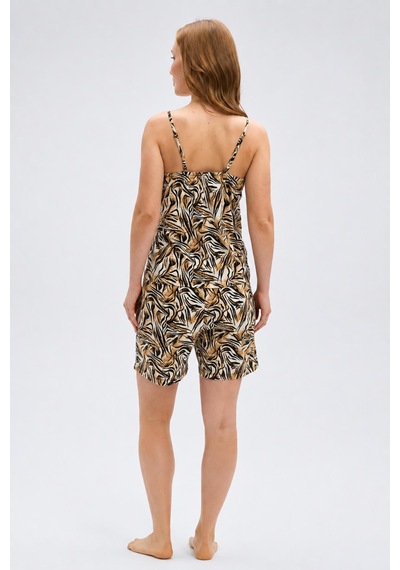 Gd Goldoremi Premium Kadın Modal Pamuklu Rahat Kalıp Desenli Askılı Şortlu Pijama Takım LEOPAR Gd Goldoremi Premium Kadın Modal Pamuklu Rahat Kalıp Desenli Askılı Şortlu Pijama Takım LEOPAR