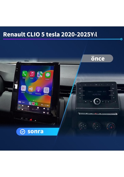 Renault Clıo 5 Tesla 2020-2025yıl 2gb Ram 32gb Rom Carplay Multim