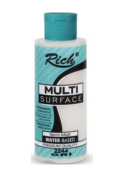 Rich Akrilik Boya Multi Surface 120 Cc Gri 2244 Çok Renkli