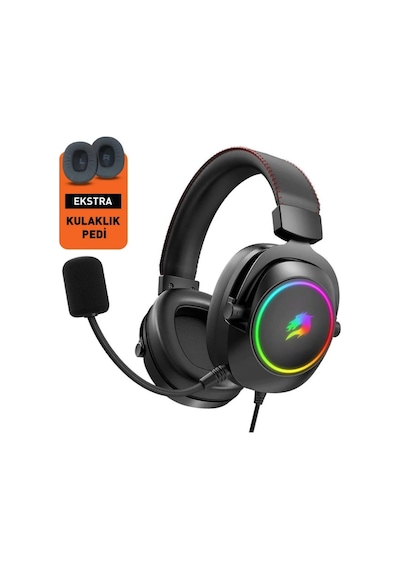Gamebooster H44 RGB USB 7.1 Surround Profesyonel Oyuncu Kulaklığı