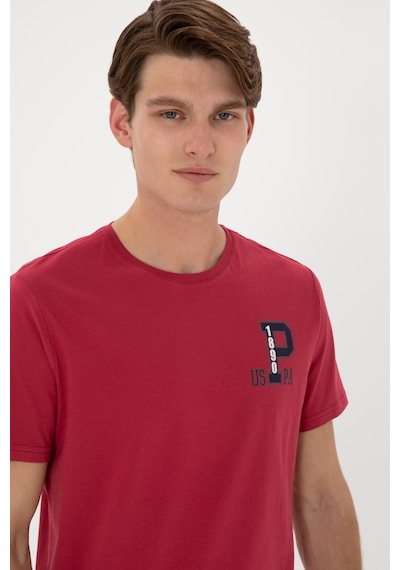 U.S. Polo Assn. Erkek Regular Fit Bisiklet Yaka Vişne Tişört 50306897-VR223