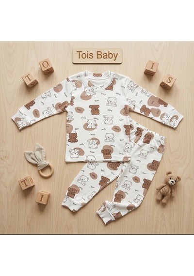 Tois Baby Erkek Çocuk Pijama Takımı Beyaz
