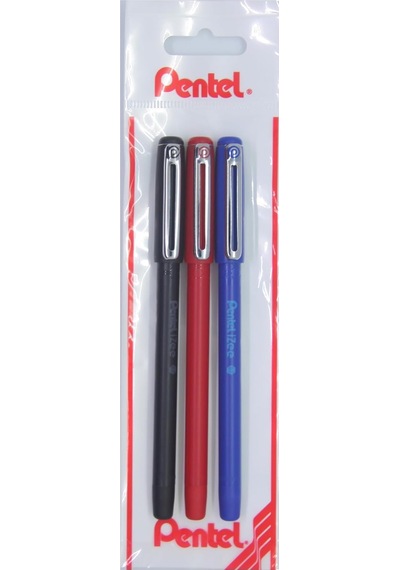 0.7 Mm Yağ Bazlı Kapaklı Roller Kalem - İzee Siy-kır-mav