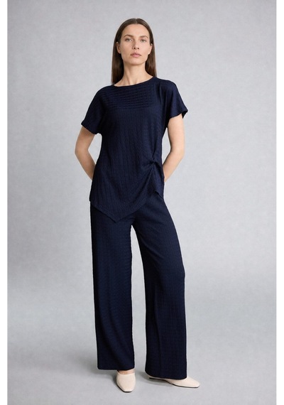 Defacto Straight Fit Düz Paça Bürümcük Pantolon G2919ax26aunv31 Lacivert-nv31