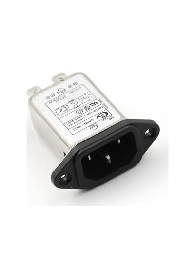 CW1D-10A-T AC 250V 10A C14 Erkek Soket EMI Filtreli Hat Şebeke EMC RFI Gürültü Bastırıcı Azaltıcı
