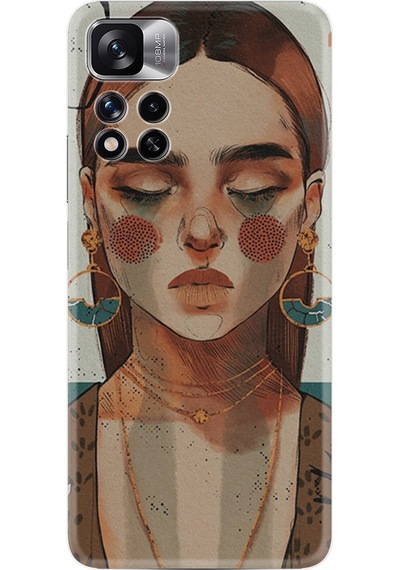 Xiaomi Note 11 Pro 5G Kılıf Resimli Desenli Baskılı Silikon Woman Maniplatiun 1362