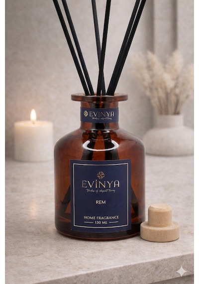 Rem Bambu Çubuklu Oda Kokusu 130 Ml Derin & Rahatlatıcı Reed Diffuser Elma