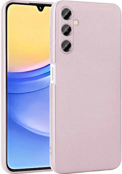Kilifone - Samsung Uyumlu Galaxy A15 - Kılıf Mat Renkli Esnek Premier Silikon Kapak - Rose Gold