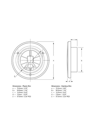 Hella Marine Euroled 75 Gömme Led Tavan Lambası 12v Warm White Enerji Tasarruflu