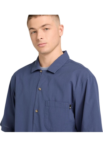 B0a44b5eyp1-r Timberland Ss Seersucker Resort Shirt Erkek Gömlek Mavi B0a44b5eyp1-r