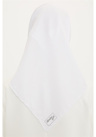 Armine Düz Twill Eşarp - Beyaz 147 - Beyaz 147