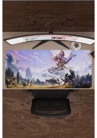 Horizon Zero Kaymaz Dikişli Kauçuk Oyuncu Mousepad V1 - 90x40 Xxl Gaming Mouse Pad Fare Altlığı