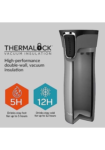 Westloop Autoseal Termos Bardak 470 Ml Turuncu Açık Beyaz