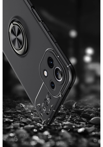 Cosmotex Newface Xiaomi Mi 11 Lite Kılıf Range Yüzüklü Silikon - Kırmızı