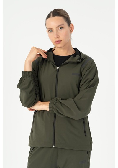 Maraton Regular Kadın Kapüşonlu Açık Haki- Tracktop Açık Haki-