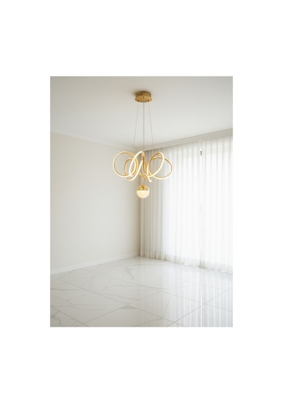 Lzy Avize Store Modern Gold Cam Avize Yatak Odası - Hol - Salon Sarı Sarı
