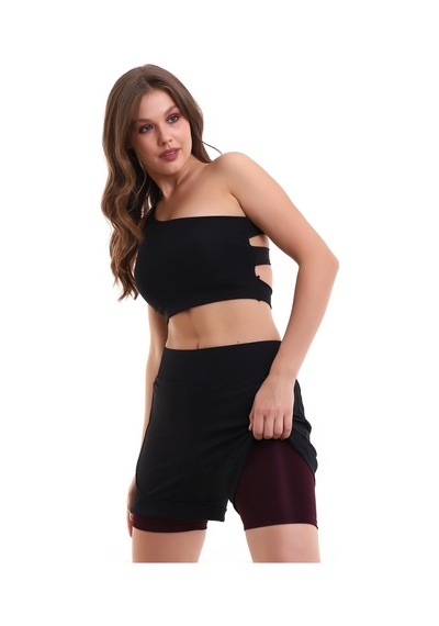 Winmoda34 Deniz Şortu Içten Taytlı Mürdüm