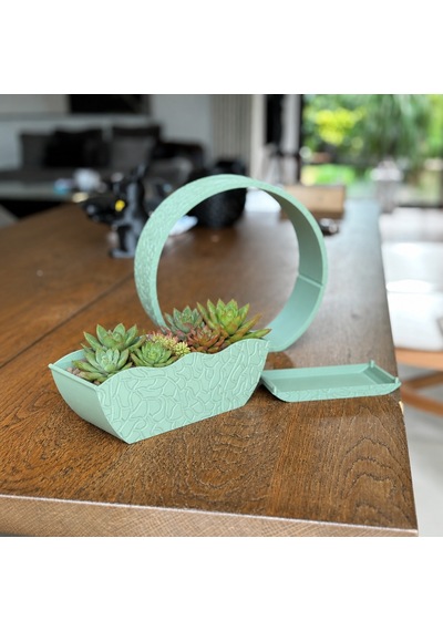 3d Baskı Self-watering Planter - Kendi Kendini Sulayan Saksı-mint Çok Renkli