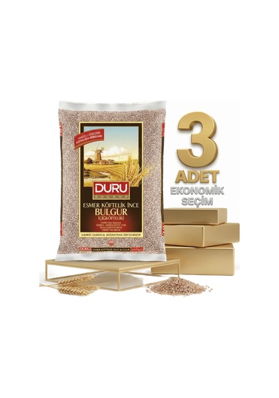 Duru Esmer Çiğ Köfte Bulgur 3x1 Kg