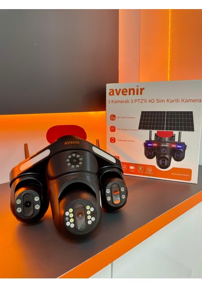S439 3 Lens 3 Ptz 4g Solar Güvenlik Kamerası