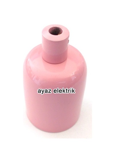 Dekoratif Metal Pembe Lale E27 Duy ve Demir Kablo Kilitli