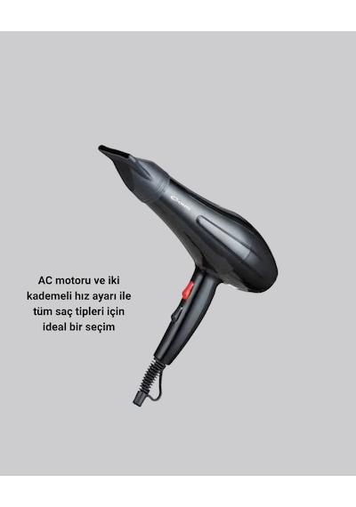 Ers Profesyonel Saç Kurutma Makinesi Ac Motor, Soğuk Üfleme, 2 Hız Kademesi