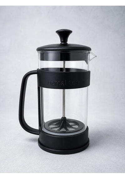 Barista French Press 400 Ml Plastik Kafesli Mika Kristal Hazneli Bitki Ve Kahve Süzgeci Siyah
