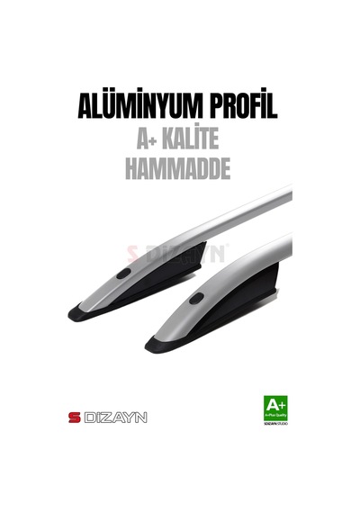 S-dizayn Ford Tourneo Custom Kısa Şase Aluminyum Gri Tavan Çıtası 2012-2023 A+ Kalite