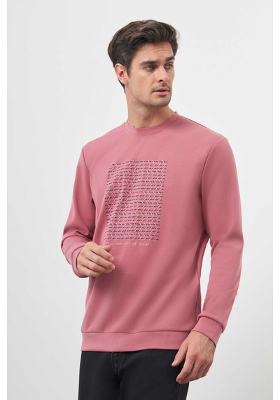 Morven Erkek Gül Trend Bisiklet Yaka Sweat-shirt 25ks063003154 Gül Gül Gülkurusu