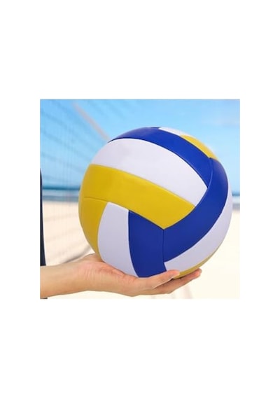 Dikişli Voleybol Topu - Yumuşak Deri İle Üretilmiştir Açık Gri
